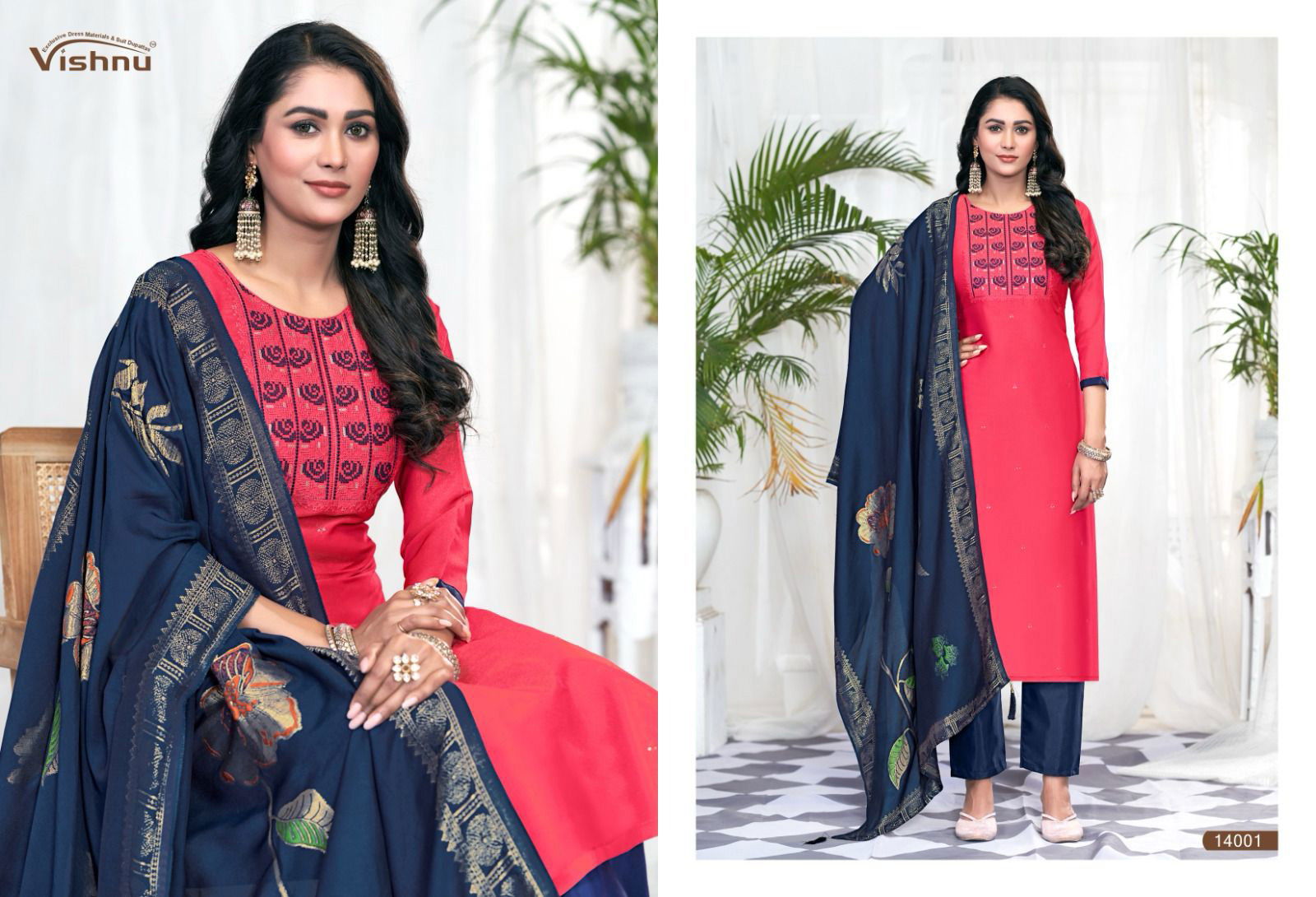 Vishnu Glorious Vol 2 Shimmer Fancy Dress Material Collection